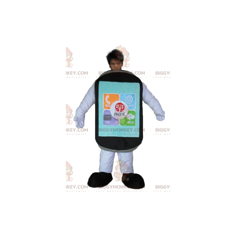 Kostium maskotki BIGGYMONKEY™ na telefon komórkowy z czarnym Kostium maskotki BIGGYMONKEY™ na telefon komórkowy z czarnym
