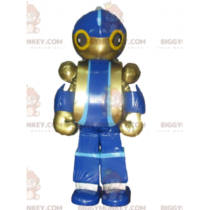 Giant Blue and Gold Toy Robot BIGGYMONKEY™ Mascot Costume -