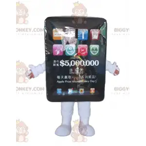Obří černá dotyková podložka BIGGYMONKEY™ kostým maskota –