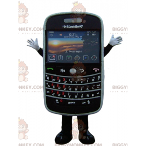 Obří kostým maskota BlackBerry Black pro mobilní telefon