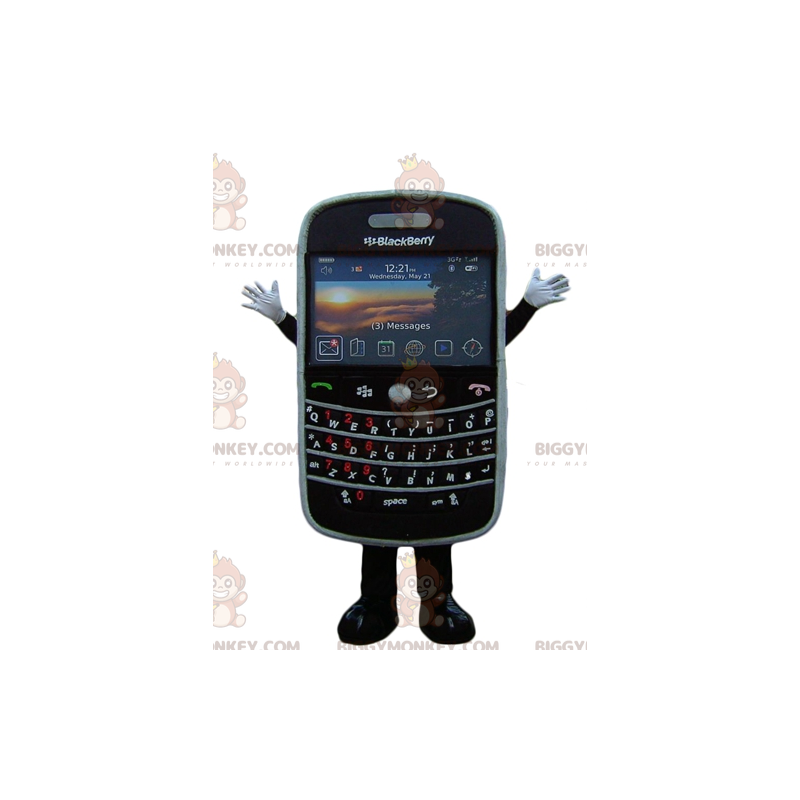 Maskotka gigantycznego czarnego telefonu BlackBerry Maskotka gigantycznego czarnego telefonu BlackBerry