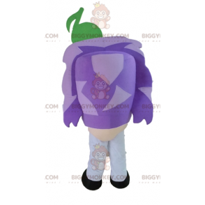 Purple Haired Musician Giant Head BIGGYMONKEY™ Mascot Costume -