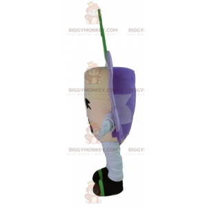 Purple Haired Musician Giant Head BIGGYMONKEY™ Mascot Costume -