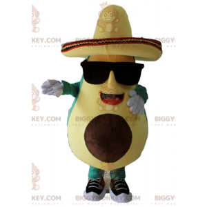 Costume de mascotte BIGGYMONKEY™ d'avocat géant vert et jaune