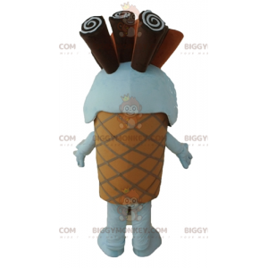 Giant Chocolate Ice Cream Cone BIGGYMONKEY™ Mascot Costume –