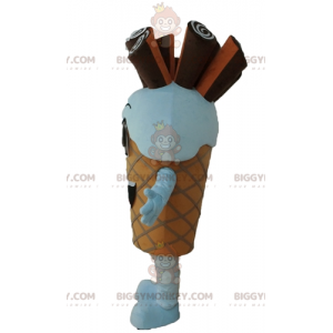 Giant Chocolate Ice Cream Cone BIGGYMONKEY™ Mascot Costume –