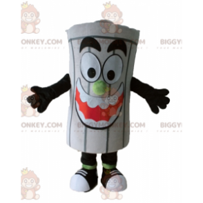 Jätte grå soptunna BIGGYMONKEY™ maskotdräkt - BiggyMonkey maskot