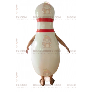 Costume da mascotte gigante bianco e rosso Skittle BIGGYMONKEY™