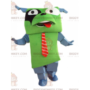 Funny Giant Green and Gray Dog BIGGYMONKEY™ Mascot Costume With