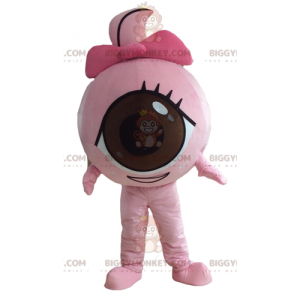 Bonito disfraz de mascota BIGGYMONKEY™ de ojo gigante rosa