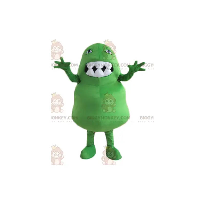 Costume da mascotte BIGGYMONKEY™ di dinosauro verde gigante Costume da mascotte BIGGYMONKEY™ di dinosauro verde gigante