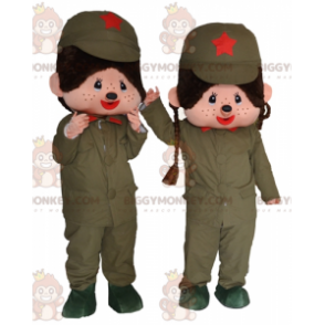 2 BIGGYMONKEY™ maskotka Kiki, słynna pluszowa małpa wojskowa - Maskotki małpy - BIGGYMONKEY_04418 - BiggyMonkey.com