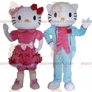 2 BIGGYMONKEY™s mascots, one of Hello Kitty and the other of