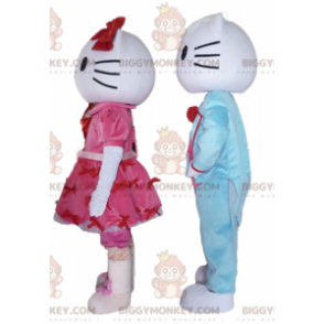2 BIGGYMONKEY™s maskotar, en av Hello Kitty och den andra av hennes pojkvän - Maskoter kända människor - BiggyMonkey.com