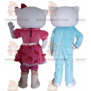 2 BIGGYMONKEY™s maskotar, en av Hello Kitty och den andra av hennes pojkvän - Maskoter kända människor - BiggyMonkey.com