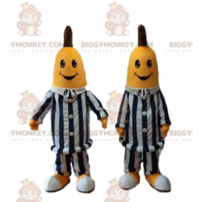 O mascote de Bananas de BIGGYMONKEY™ de pijama desenho animado