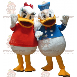 2 BIGGYMONKEY™s mascot of Daisy and Donald famous Disney couple