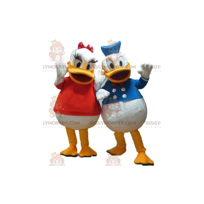 2 BIGGYMONKEY™s mascot of Daisy and Donald famous Disney couple