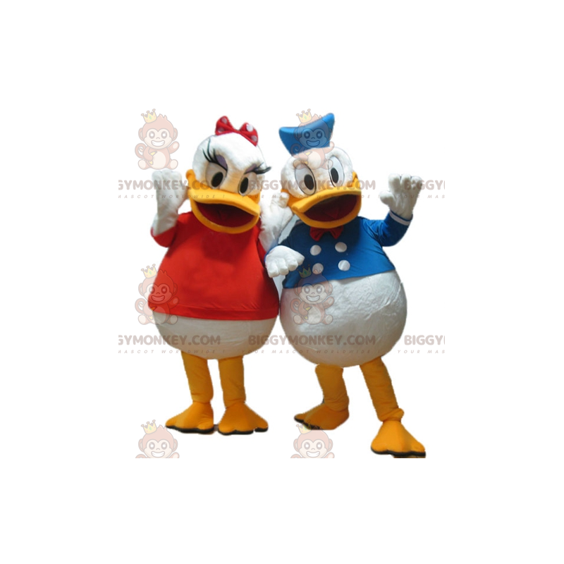 2 BIGGYMONKEY™s mascotte della famosa coppia Disney di Daisy e 2 BIGGYMONKEY™s mascotte della famosa coppia Disney di Daisy e