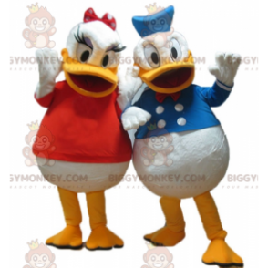 2 Maskot BIGGYMONKEY™ slavného páru Disneyho Daisy a Donalda - Maskoti slavní lidé - BIGGYMONKEY_04424 - BiggyMonkey.com