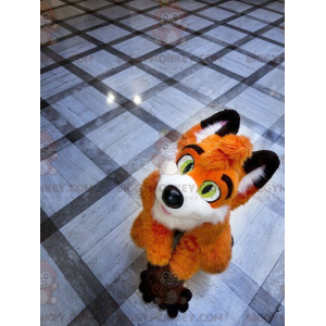 Orange White and Black Fox BIGGYMONKEY™ Mascot Costume -