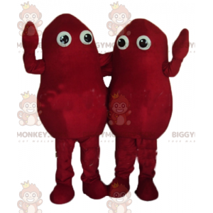 Duo de mascottes BIGGYMONKEY™ de bonshommes de patates rouges -
