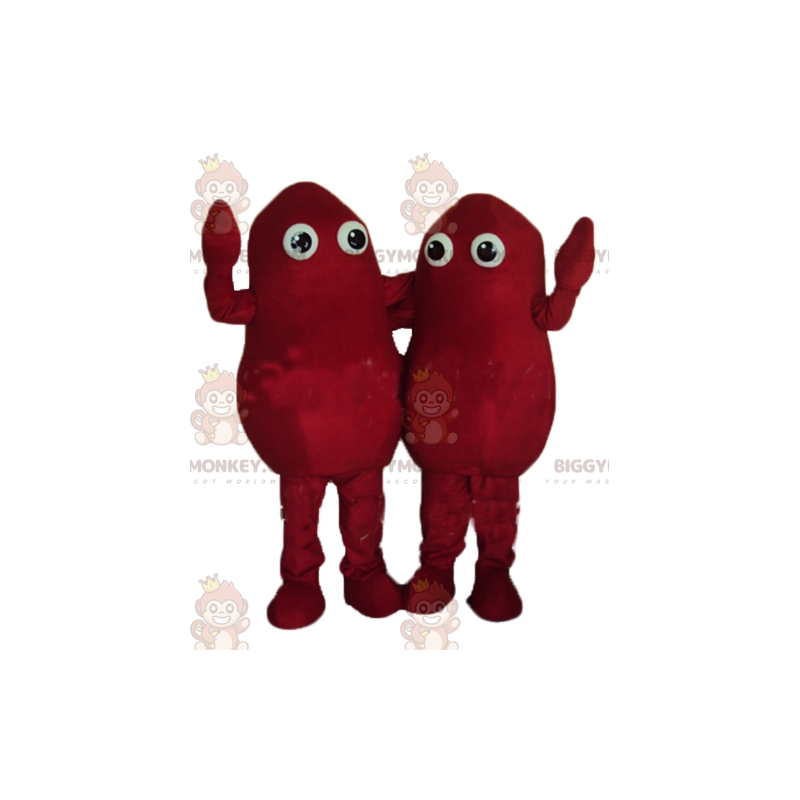2 BIGGYMONKEY™s røde potetmannmaskoter - Maskotter for menn - BIGGYMONKEY_04437 - BiggyMonkey.com