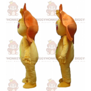 2 BIGGYMONKEY™s orange og gule liljeblomstmaskot - Uklassificerede maskoter - BIGGYMONKEY_04438 - BiggyMonkey.com