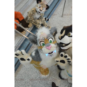 Heel schattig grijs, beige en witte kat BIGGYMONKEY™