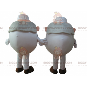 2 BIGGYMONKEY™:n maskottia vanhaa tiedemiestä silmälaseilla - Miesten maskotit - BIGGYMONKEY_04443 - BiggyMonkey.com