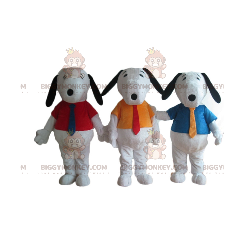 3 Mascota de Snoopy del famoso perro blanco de dibujos animados 3 Mascota de Snoopy del famoso perro blanco de dibujos animados