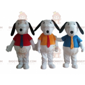 3 BIGGYMONKEY™s berühmtes Cartoon-Hunde-Snoopy-Maskottchen -