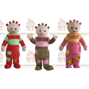 3 BIGGYMONKEY™s mascot of funny and colorful dolls -