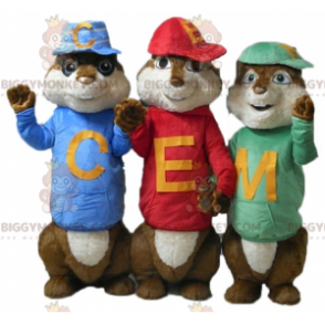 3 BIGGYMONKEY™s squirrel mascots from Alvin and the Chipmunks -