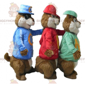3 μασκότ σκίουρων BIGGYMONKEY™ από τον Alvin and the Chipmunks