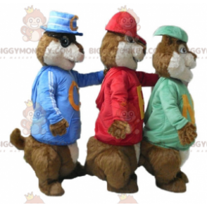 3 BIGGYMONKEY™s squirrel mascots from Alvin and the Chipmunks -