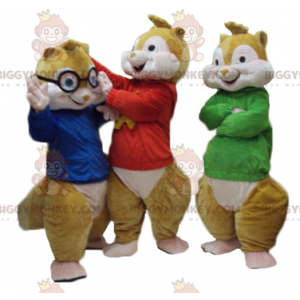 3 BIGGYMONKEY™s egern maskotter fra Alvin and the Chipmunks -