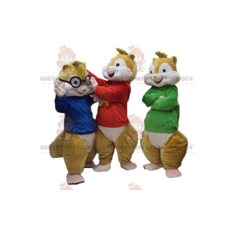 3 BIGGYMONKEY™s squirrel mascots from Alvin and Sizes L (175-180CM)