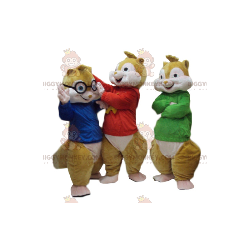 3 BIGGYMONKEY™s squirrel mascots from Alvin and the Chipmunks -