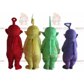4 personagens do programa de TV colorido do mascote dos
