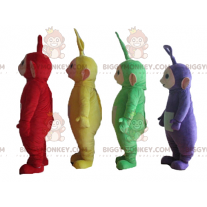 4 Teletubbies μασκότ των πολύχρωμων τηλεοπτικών χαρακτήρων του