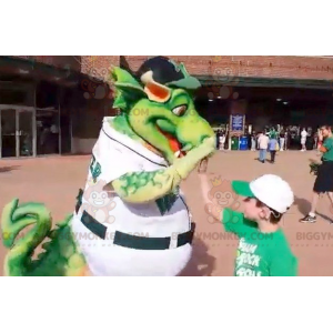 Costume de mascotte BIGGYMONKEY™ de gros dragon vert -