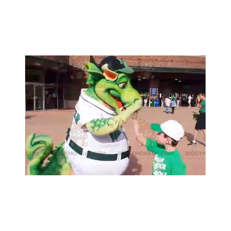 Fat Green Dragon BIGGYMONKEY™ maskotkostume - Biggymonkey.com Fat Green Dragon BIGGYMONKEY™ maskotkostume - Biggymonkey.com