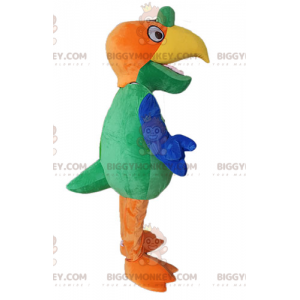 Grün Gelb Orange Papagei BIGGYMONKEY™ Maskottchen Kostüm -