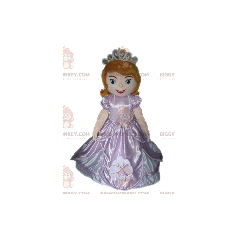 BIGGYMONKEY™ Mascot Costume Redhead Princess In Pink Dress -