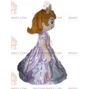 BIGGYMONKEY™ Mascot Costume Redhead Princess In Pink Dress -