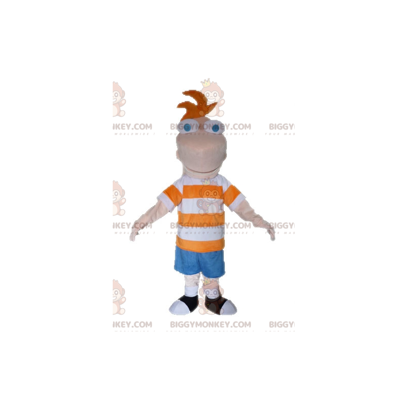 BIGGYMONKEY™ mascot costume of Phineas from the TV series BIGGYMONKEY™ mascot costume of Phineas from the TV series