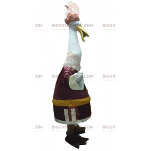 Kung Fu Panda Cartoon Crane Bird BIGGYMONKEY™ Maskotdräkt -