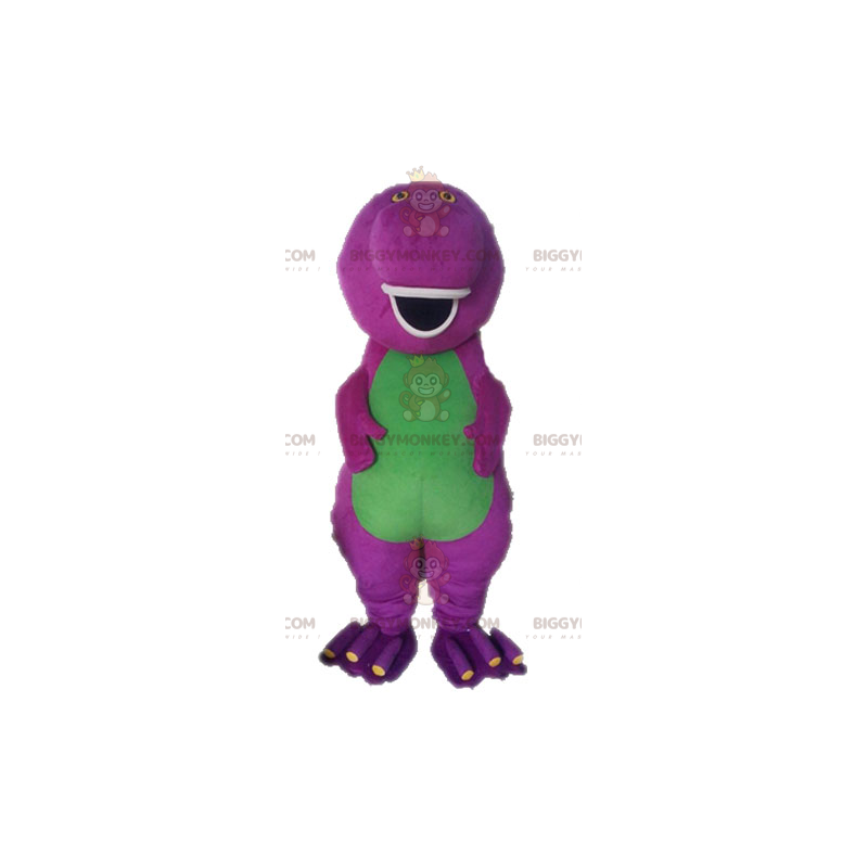 Mascote dinossauro roxo com olhos alaranjados em Mascot Dinosaur Mudança de  cor Sem mudança Cortar L (180-190 Cm) Esboço antes da fabricação (2D) Não  Com as roupas? (se presente na foto) Não