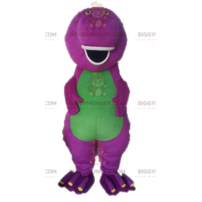 Mascote de dinossauro roxo gigante engraçado - Cortar L (175-180CM)